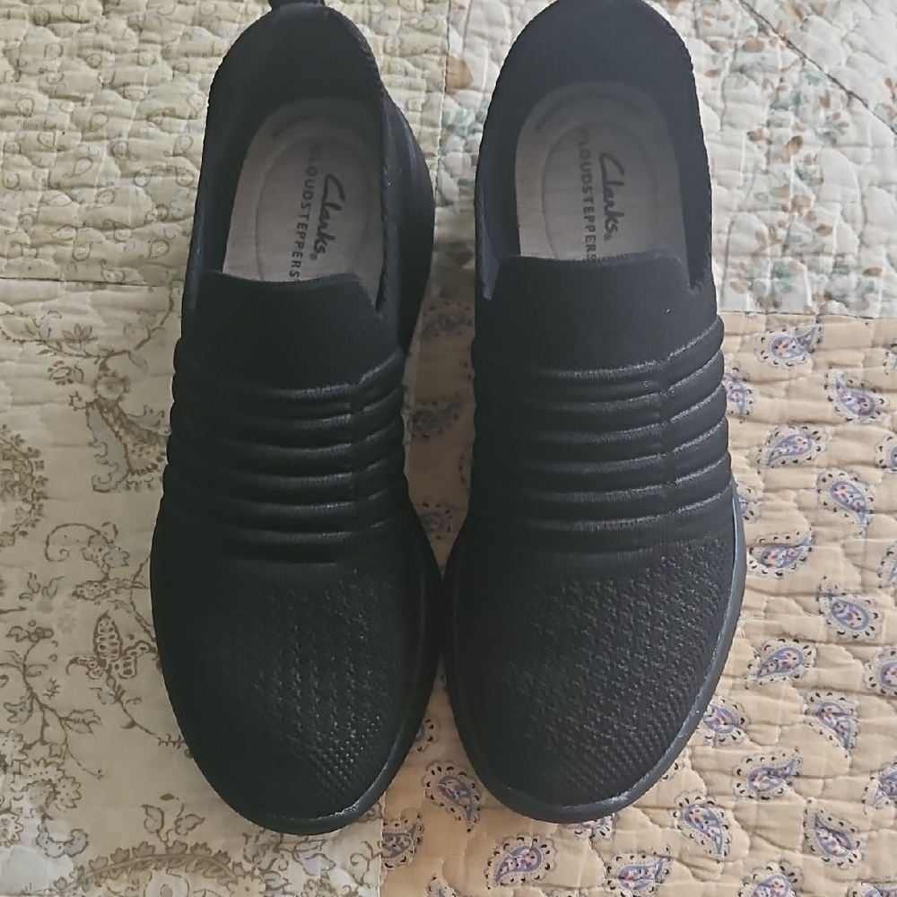 Clarks Women's Black Slip-On Shoes